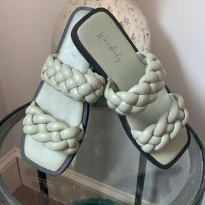Wonderly Gayle Style Sage Green Braided Sandals